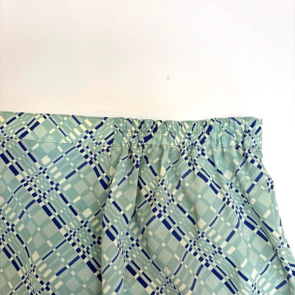 Designs Lane Bryant Blue Geometric Print Midi Wrap Skirt with Matching Scarf -22 - Picture 8 of 11